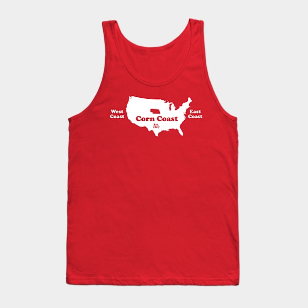 Nebraska Corn Coast T-shirt Tank Top by Corn Coast